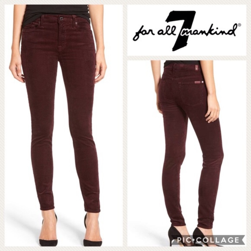 Seven for all mankind corduroy skinny jeans